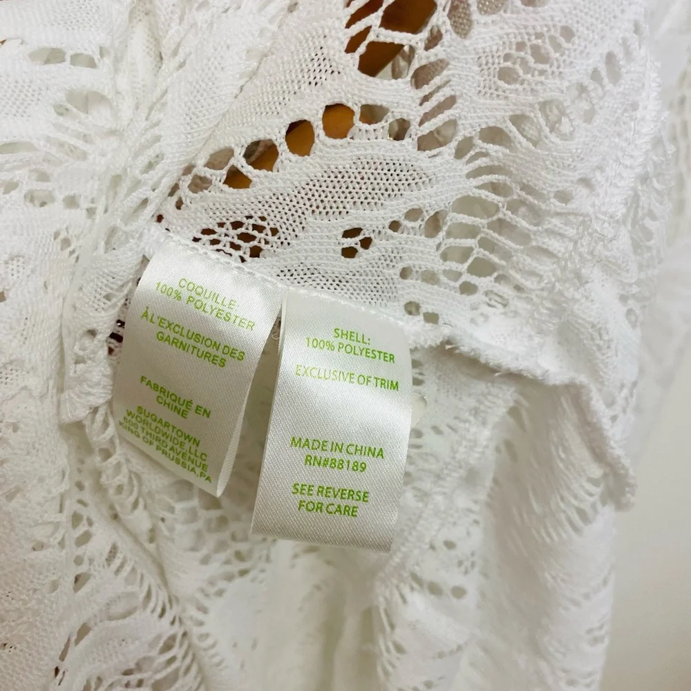 Resort White Lace Swim Lilly Pulitzer Payton Cover-up Dress SIZE XL - Picture 5 of 5